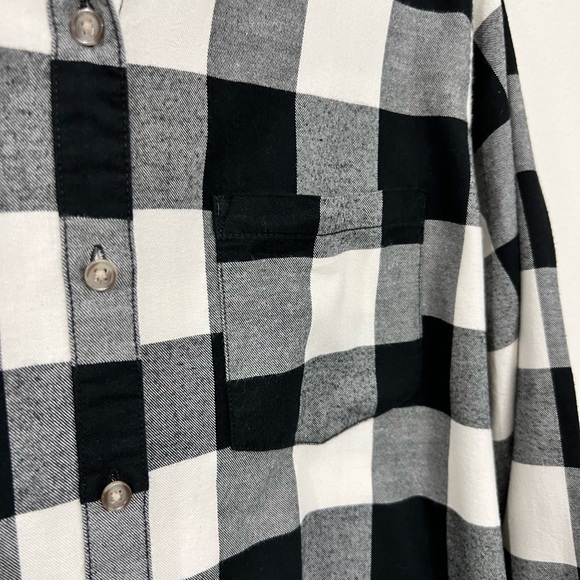 Merry Little Christmas Graphic Upcycled Flannel - Picture 7 of 10